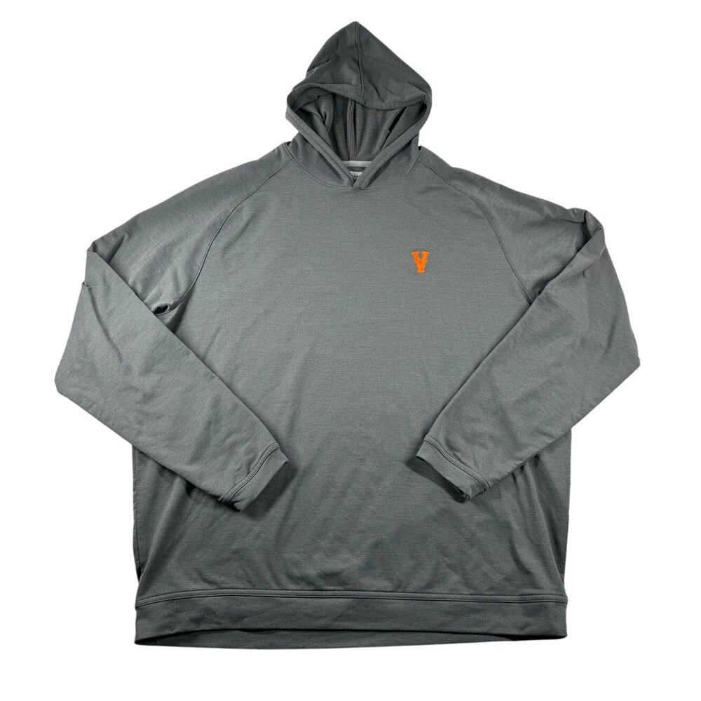 Peter Millar UVA Virginia Cavaliers Performance Hoodie Sweatshirt Mens L Grey